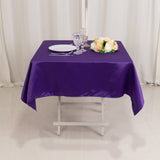 54inch Purple Seamless Lamour Satin Square Tablecloth