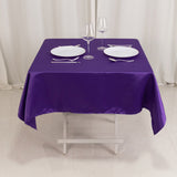 54inch Purple Seamless Lamour Satin Square Tablecloth