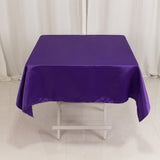 54inch Purple Seamless Lamour Satin Square Tablecloth