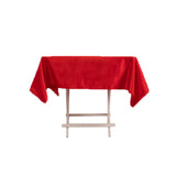 54inch Red Seamless Lamour Satin Square Tablecloth