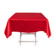 54inch Red Seamless Lamour Satin Square Tablecloth