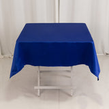 54inch Royal Blue Seamless Lamour Satin Square Tablecloth