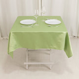 Sage Green Seamless Lamour Satin Square Tablecloth - 54inch