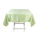 Lamour Satin 54"x54" Square Tablecloth Sage Green - Durable & Silk-Like Table Cover