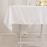 White Seamless Lamour Satin Square Tablecloth - 54inch