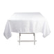 White Seamless Lamour Satin Square Tablecloth - 54inch