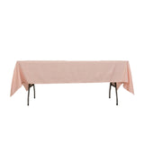 60x102inch Blush Seamless Lamour Satin Rectangle Tablecloth