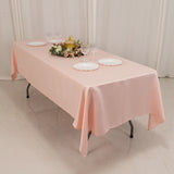 60x102inch Blush Seamless Lamour Satin Rectangle Tablecloth