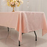 60x102inch Blush Seamless Lamour Satin Rectangle Tablecloth