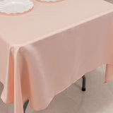 60x102inch Blush Seamless Lamour Satin Rectangle Tablecloth