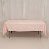 60x102inch Blush Seamless Lamour Satin Rectangle Tablecloth