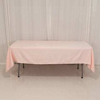 <h3 style="margin-left:0px;"><strong>Sophisticated Blush Seamless Lamour Satin Rectangular Tablecloth</strong>