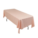 60x102inch Blush Seamless Lamour Satin Rectangle Tablecloth