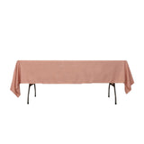 60x102inch Dusty Rose Seamless Lamour Satin Rectangle Tablecloth