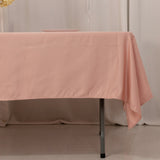 60x102inch Dusty Rose Seamless Lamour Satin Rectangle Tablecloth