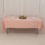 60x102inch Dusty Rose Seamless Lamour Satin Rectangle Tablecloth