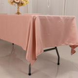 60x102inch Dusty Rose Seamless Lamour Satin Rectangle Tablecloth