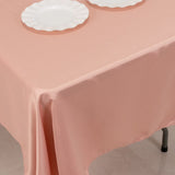 60x102inch Dusty Rose Seamless Lamour Satin Rectangle Tablecloth