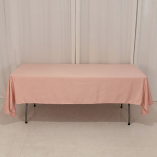 <h3 style="margin-left:0px;"><strong>Sophisticated Dusty Rose Seamless Lamour Satin Rectangular Tablecloth</strong>