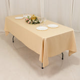 60x102inch Beige Seamless Lamour Satin Rectangle Tablecloth