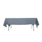 60x102inch Dusty Blue Seamless Lamour Satin Rectangle Tablecloth