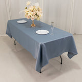 60x102inch Dusty Blue Seamless Lamour Satin Rectangle Tablecloth