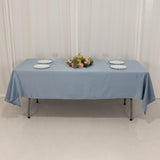 60x102inch Dusty Blue Seamless Lamour Satin Rectangle Tablecloth