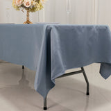 60x102inch Dusty Blue Seamless Lamour Satin Rectangle Tablecloth