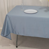 60x102inch Dusty Blue Seamless Lamour Satin Rectangle Tablecloth