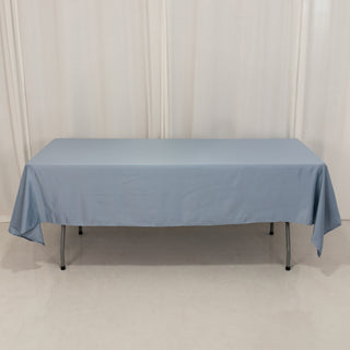 <h3 style="margin-left:0px;"><strong>Sophisticated Dusty Blue Seamless Lamour Satin Rectangular Tablecloth</strong>