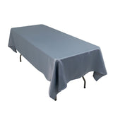 60x102inch Dusty Blue Seamless Lamour Satin Rectangle Tablecloth