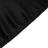 60x102inch Black Seamless Lamour Satin Rectangle Tablecloth