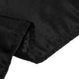 60x102inch Black Seamless Lamour Satin Rectangle Tablecloth