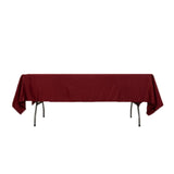 60x102inch Burgundy Seamless Lamour Satin Rectangle Tablecloth