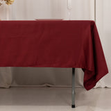 60x102inch Burgundy Seamless Lamour Satin Rectangle Tablecloth