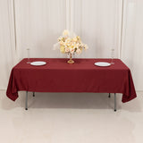 60x102inch Burgundy Seamless Lamour Satin Rectangle Tablecloth