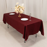 60x102inch Burgundy Seamless Lamour Satin Rectangle Tablecloth