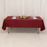 60x102inch Burgundy Seamless Lamour Satin Rectangle Tablecloth