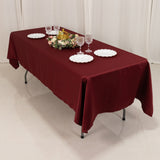 60x102inch Burgundy Seamless Lamour Satin Rectangle Tablecloth