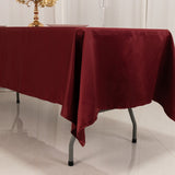 60x102inch Burgundy Seamless Lamour Satin Rectangle Tablecloth