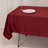 60x102inch Burgundy Seamless Lamour Satin Rectangle Tablecloth