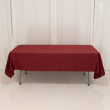 60x102inch Burgundy Seamless Lamour Satin Rectangle Tablecloth