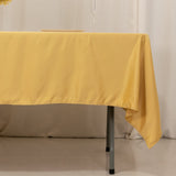 60x102inch Champagne Seamless Lamour Satin Rectangle Tablecloth