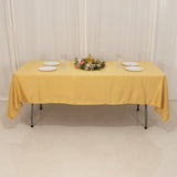 60x102inch Champagne Seamless Lamour Satin Rectangle Tablecloth