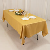 60x102inch Champagne Seamless Lamour Satin Rectangle Tablecloth