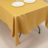 60x102inch Champagne Seamless Lamour Satin Rectangle Tablecloth