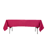 60x102inch Fuchsia Seamless Lamour Satin Rectangle Tablecloth