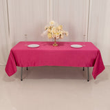 60x102inch Fuchsia Seamless Lamour Satin Rectangle Tablecloth