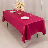 60x102inch Fuchsia Seamless Lamour Satin Rectangle Tablecloth