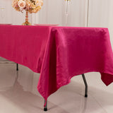 60x102inch Fuchsia Seamless Lamour Satin Rectangle Tablecloth